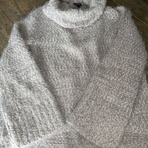 a.n.a. Sweater Soft Cowl Neck Gray and White Size Large in Very GUC